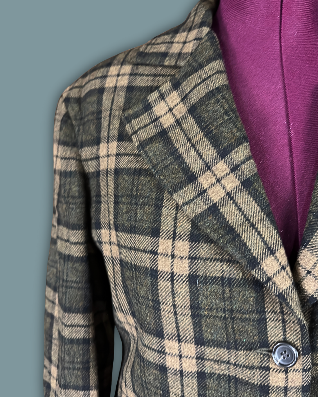Banana Republic Plaid Wool Blazer