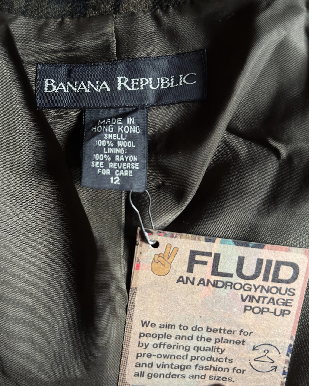 Banana Republic Plaid Wool Blazer