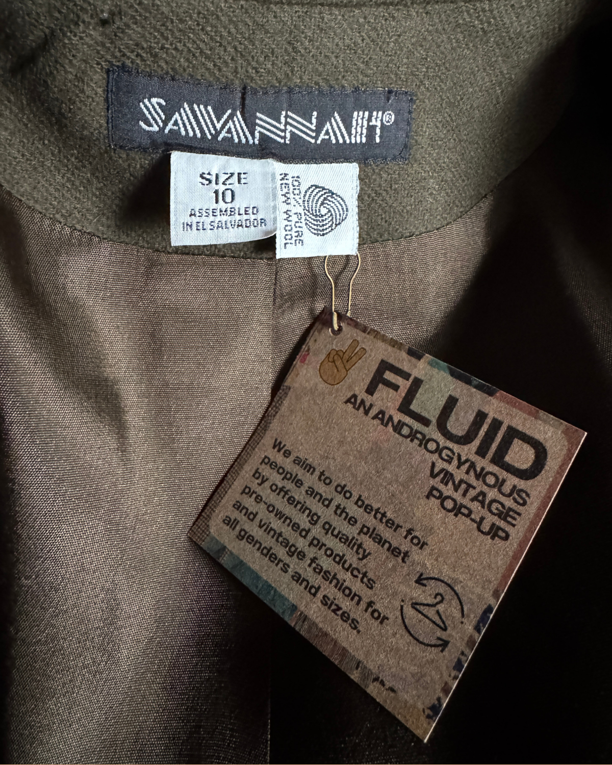 Savanna 114 Olive Wool Blazer