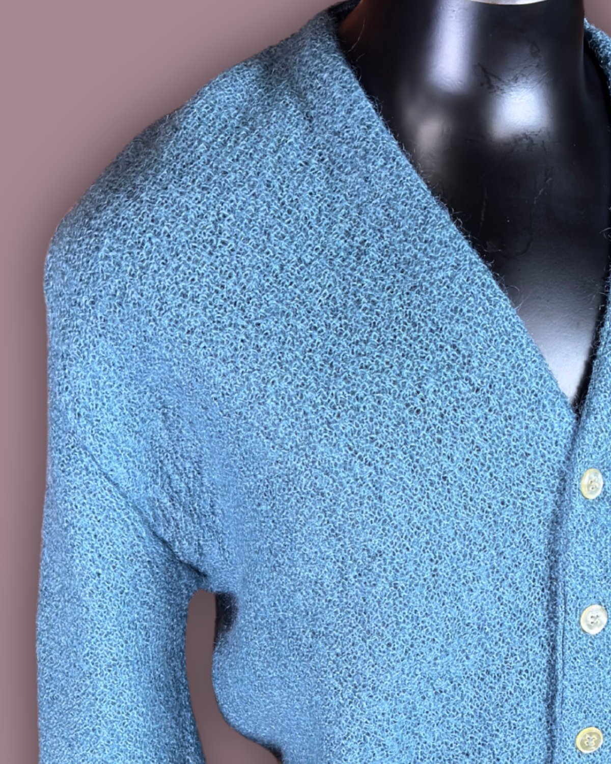 Saxony Casuals Blue Mohair Cardigan