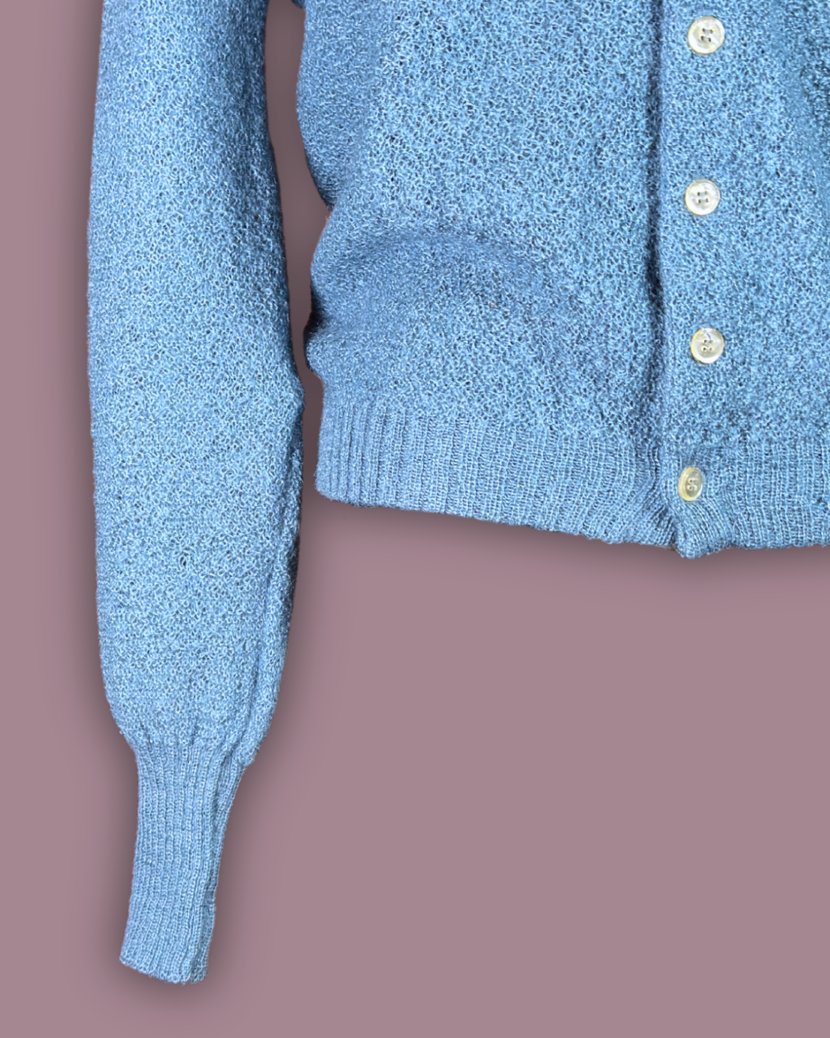 Saxony Casuals Blue Mohair Cardigan
