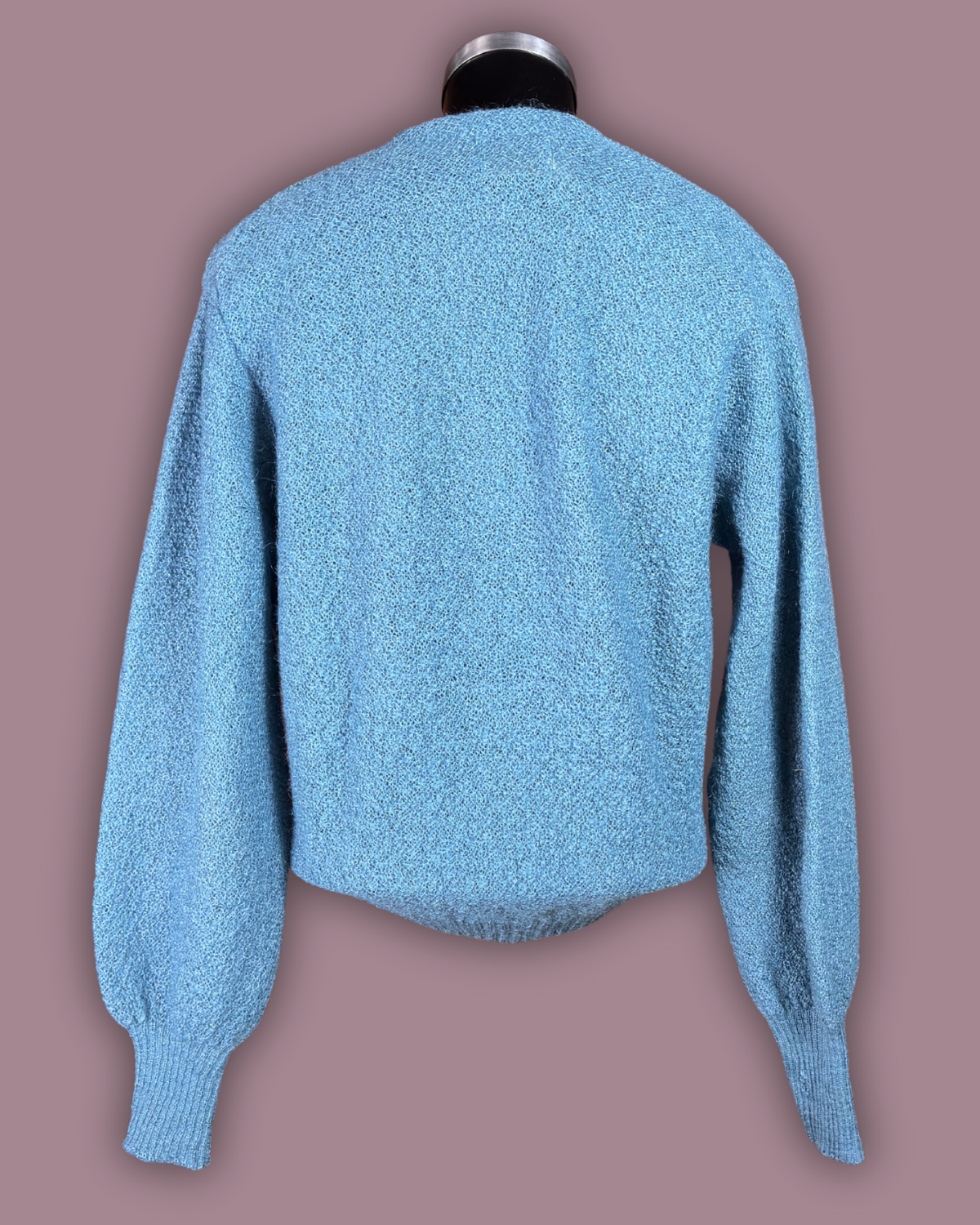 Saxony Casuals Blue Mohair Cardigan