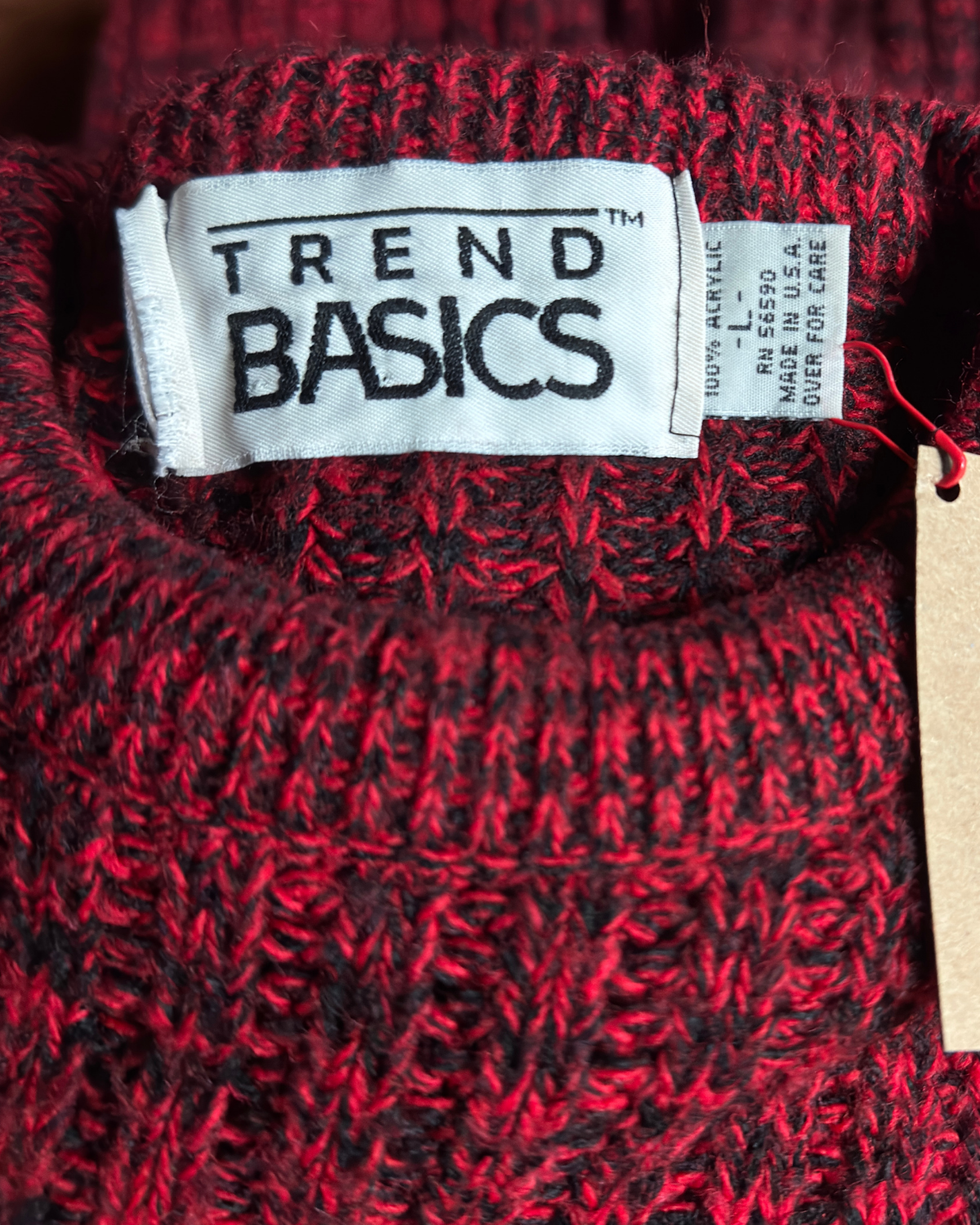 Trend Basics Red Heather Sweater