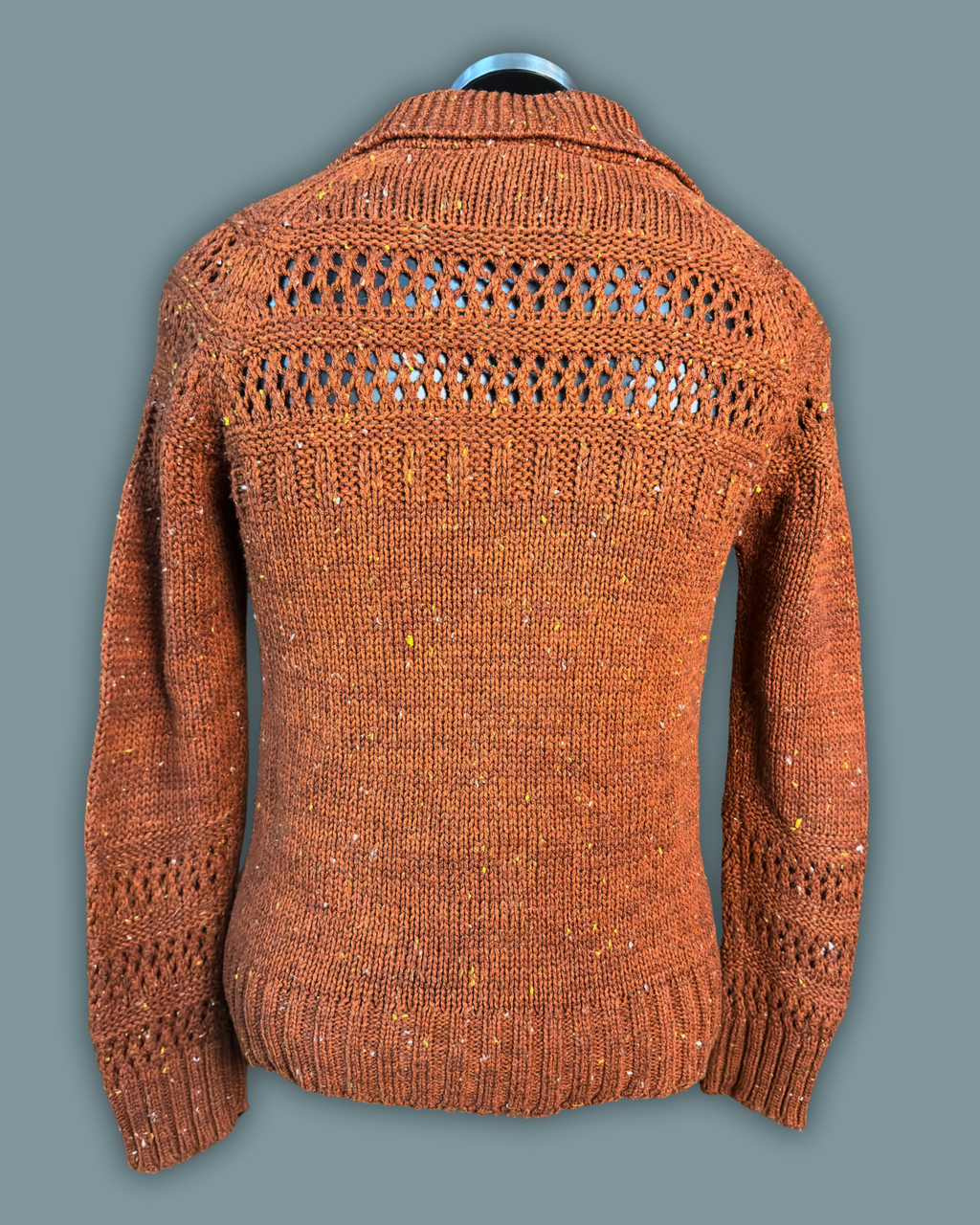 V-neck Knit Brown Cardigan
