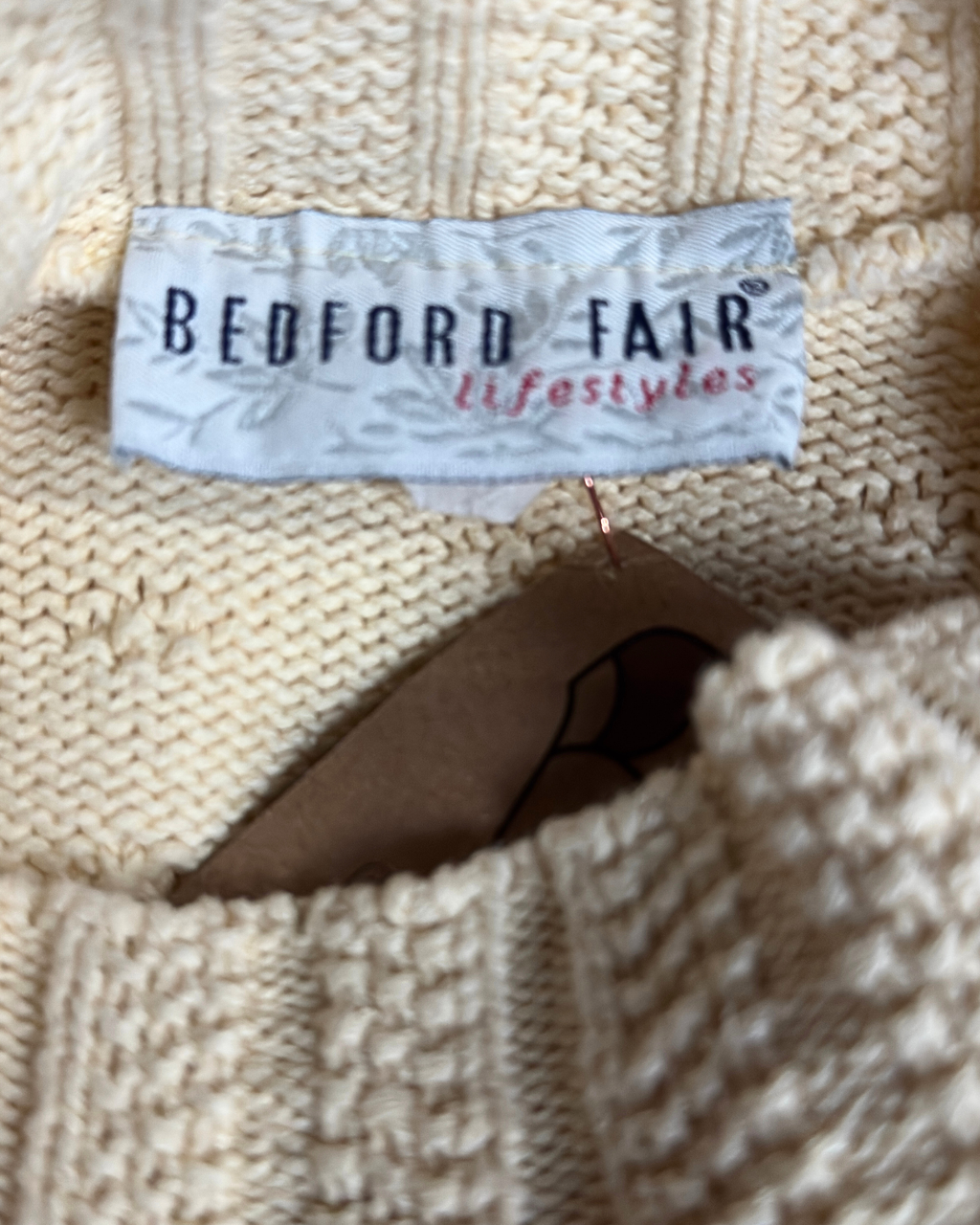 Bedford Fair Cream Geometric Sweater