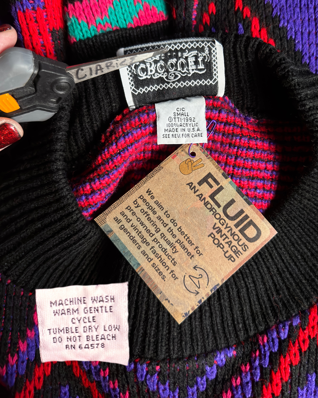 Croquet Club Geometric Sweater