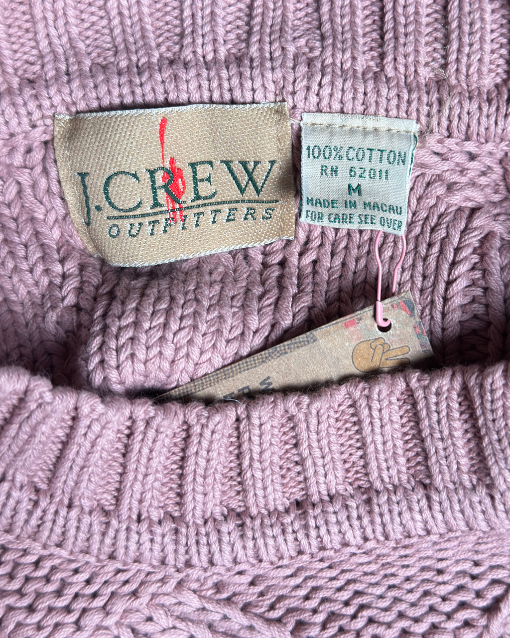 J. Crew Outfitters Pink Fisherman Sweater