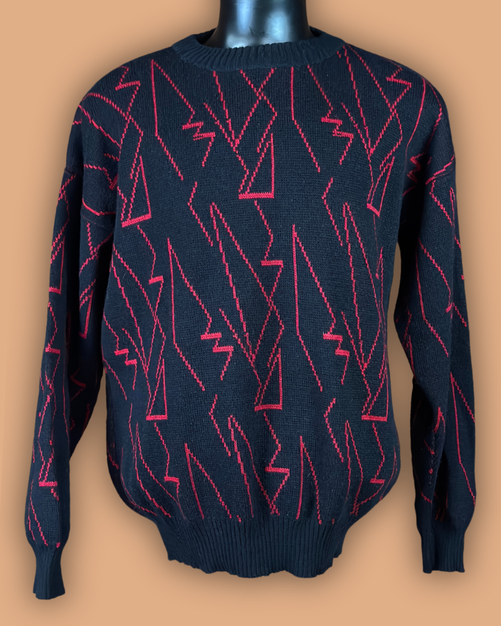 Black Geometric Sweater