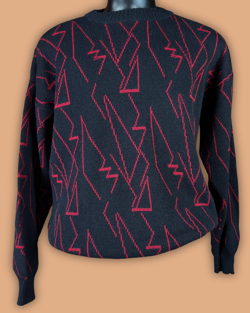 Black Geometric Sweater