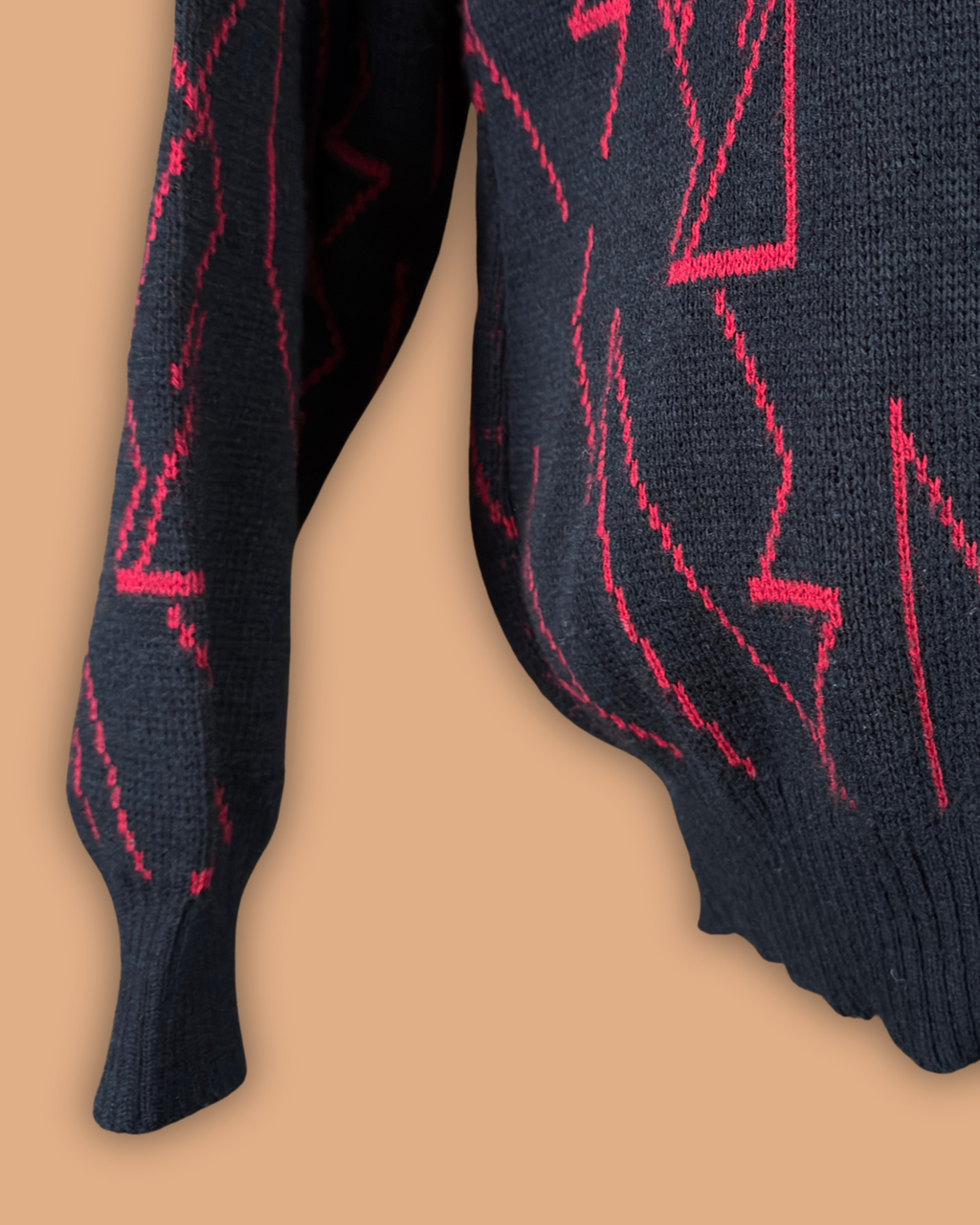 Black Geometric Sweater