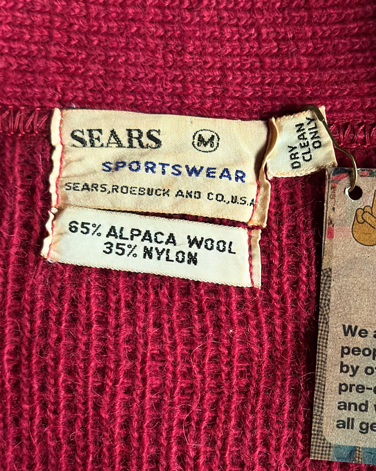 Sears Sportswear Alpaca Wool Cardigan