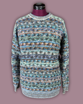 College by Marcazzani Striped Grey Sweater
