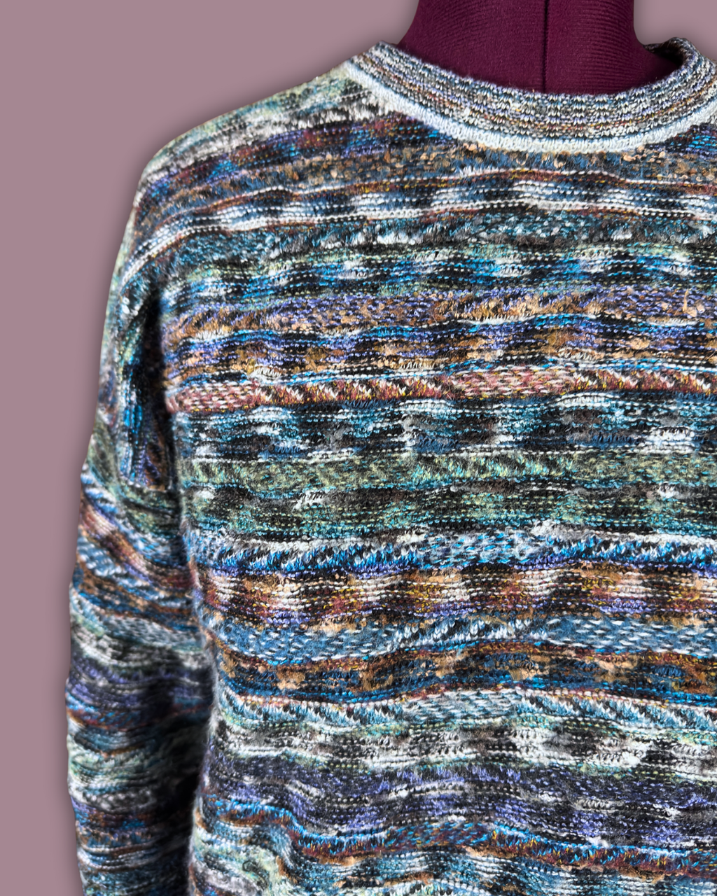 College by Marcazzani Striped Grey Sweater