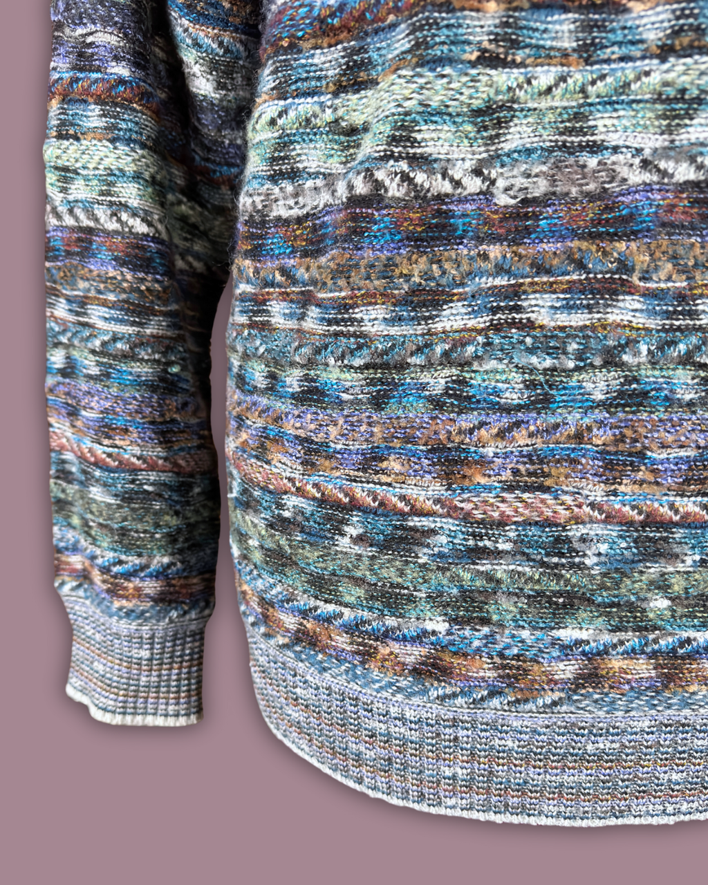 College by Marcazzani Striped Grey Sweater