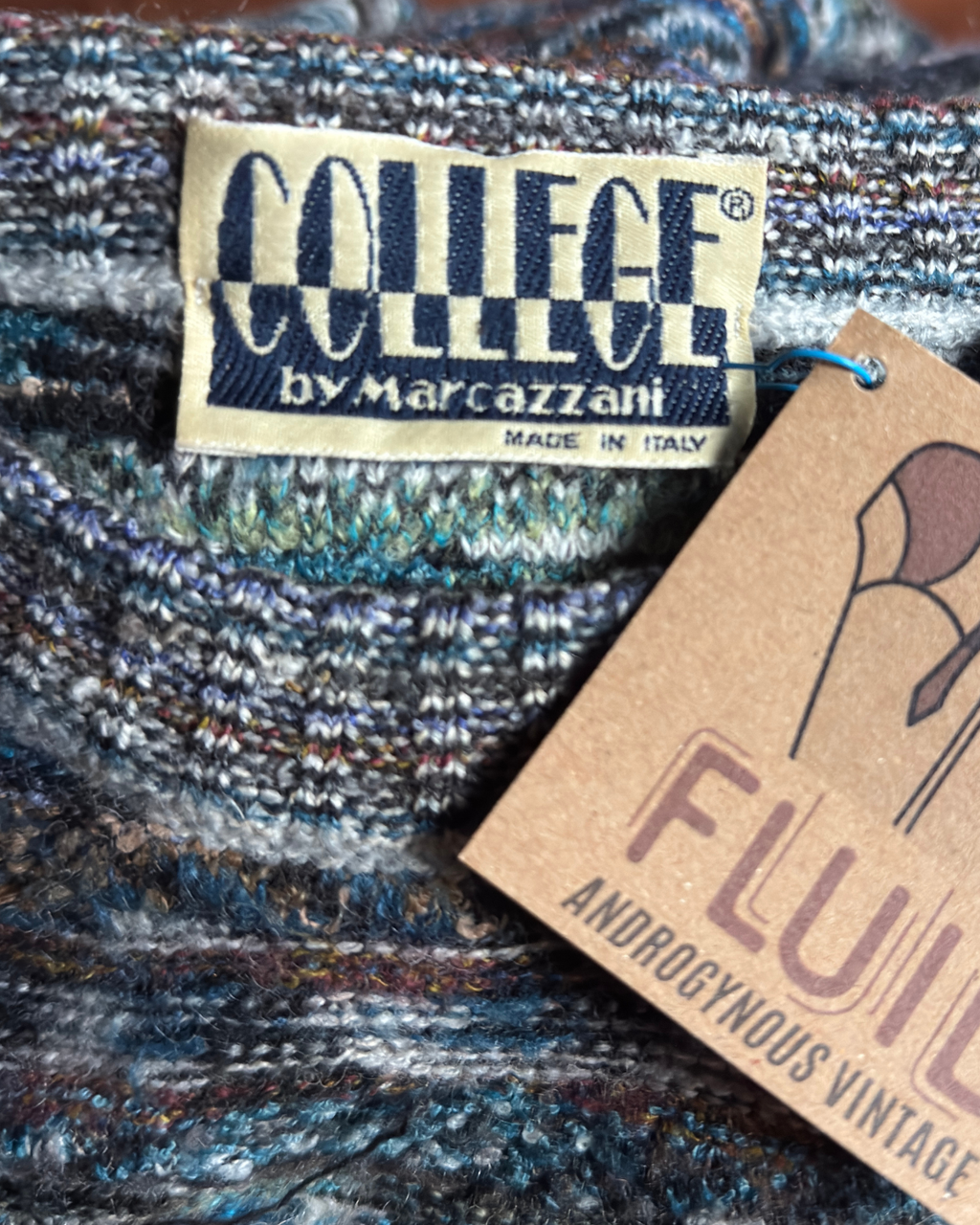 College by Marcazzani Striped Grey Sweater