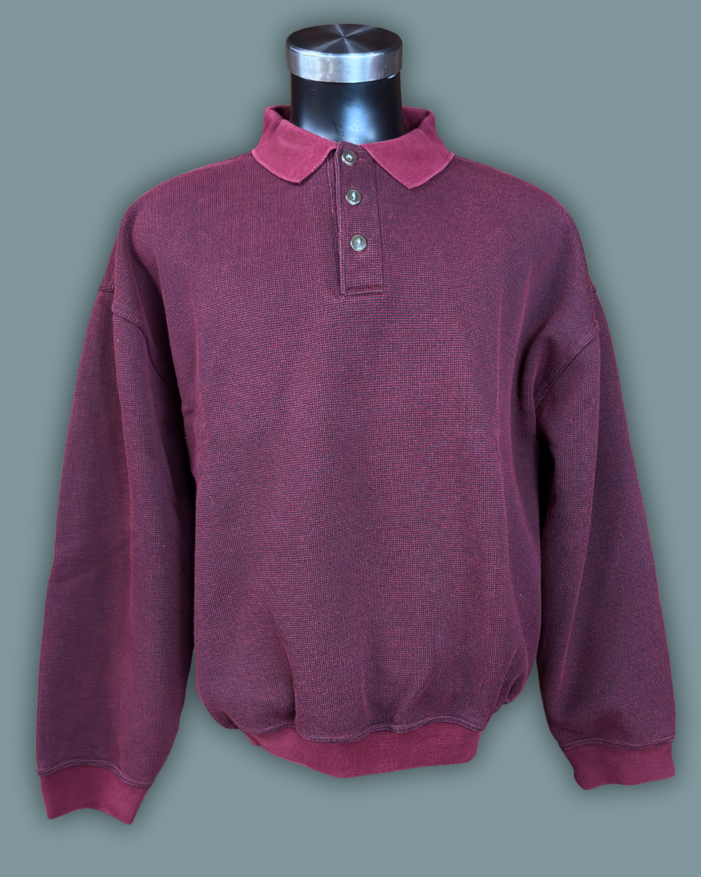 Norm Thompson Maroon Polo Sweatshirt