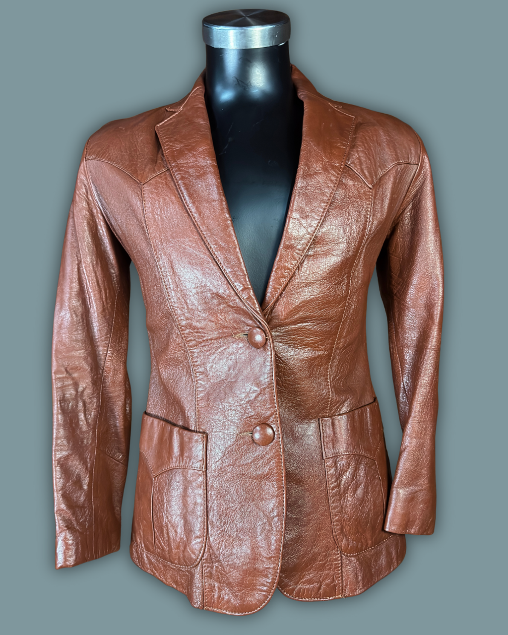 Cevy's Burnt Orange Leather Jacket