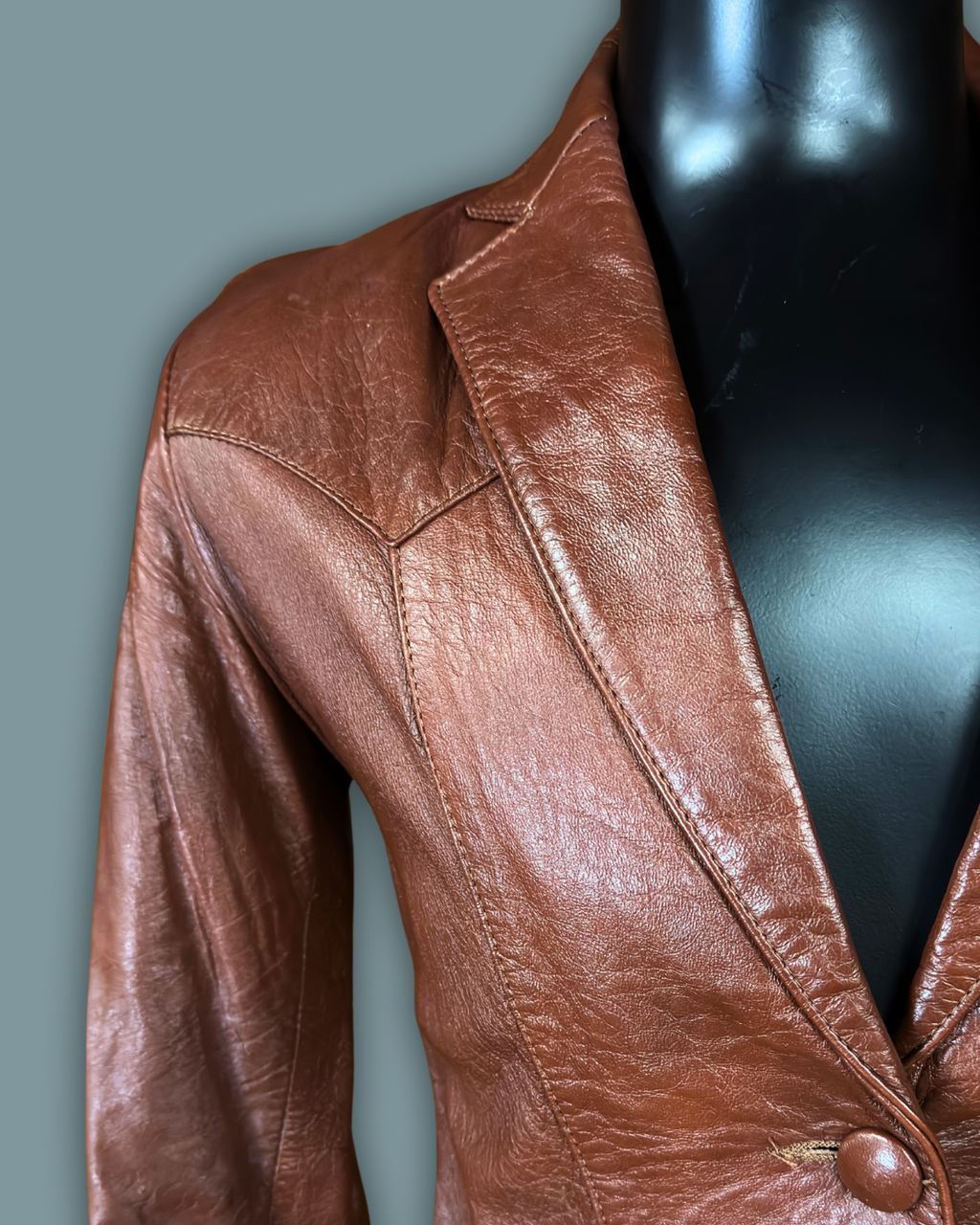 Cevy's Burnt Orange Leather Jacket