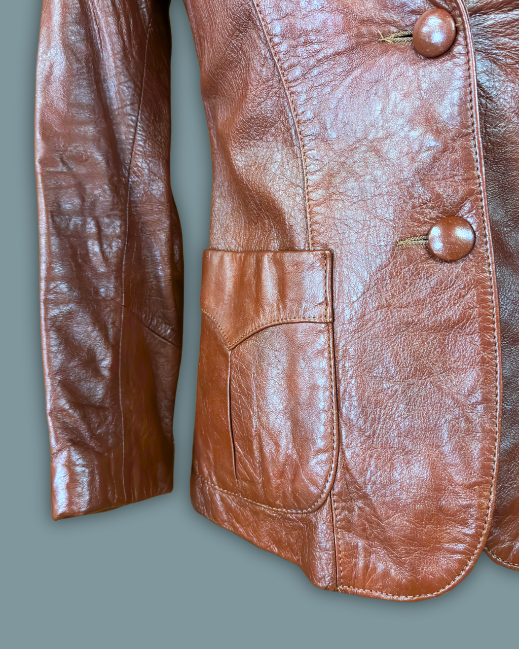Cevy's Burnt Orange Leather Jacket