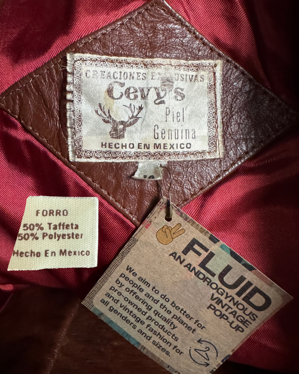 Cevy's Burnt Orange Leather Jacket