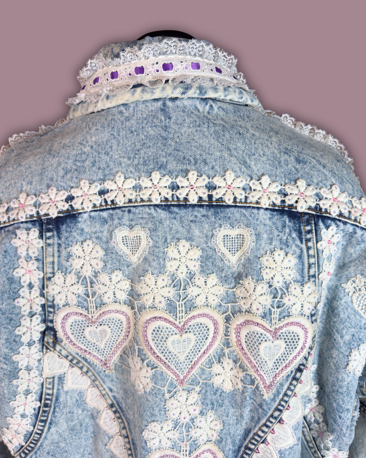 Deb Acid Wash Embelleshed Denim Jacket