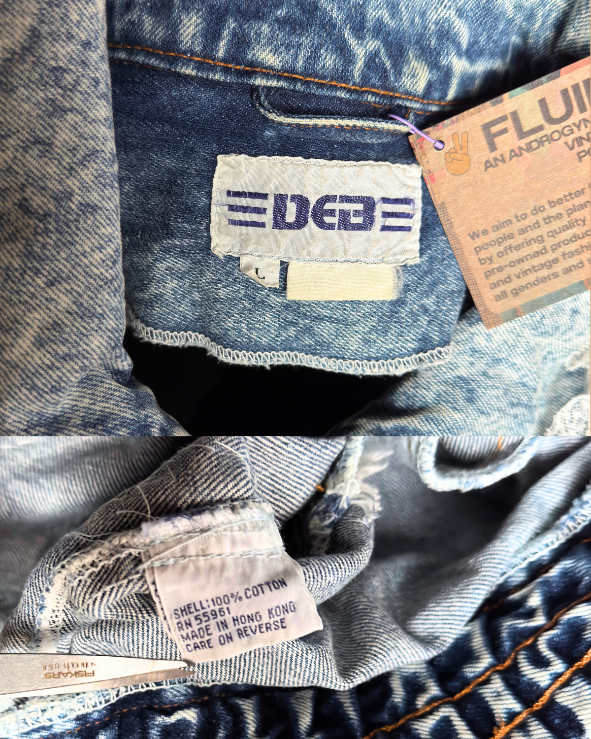 Deb Acid Wash Embelleshed Denim Jacket