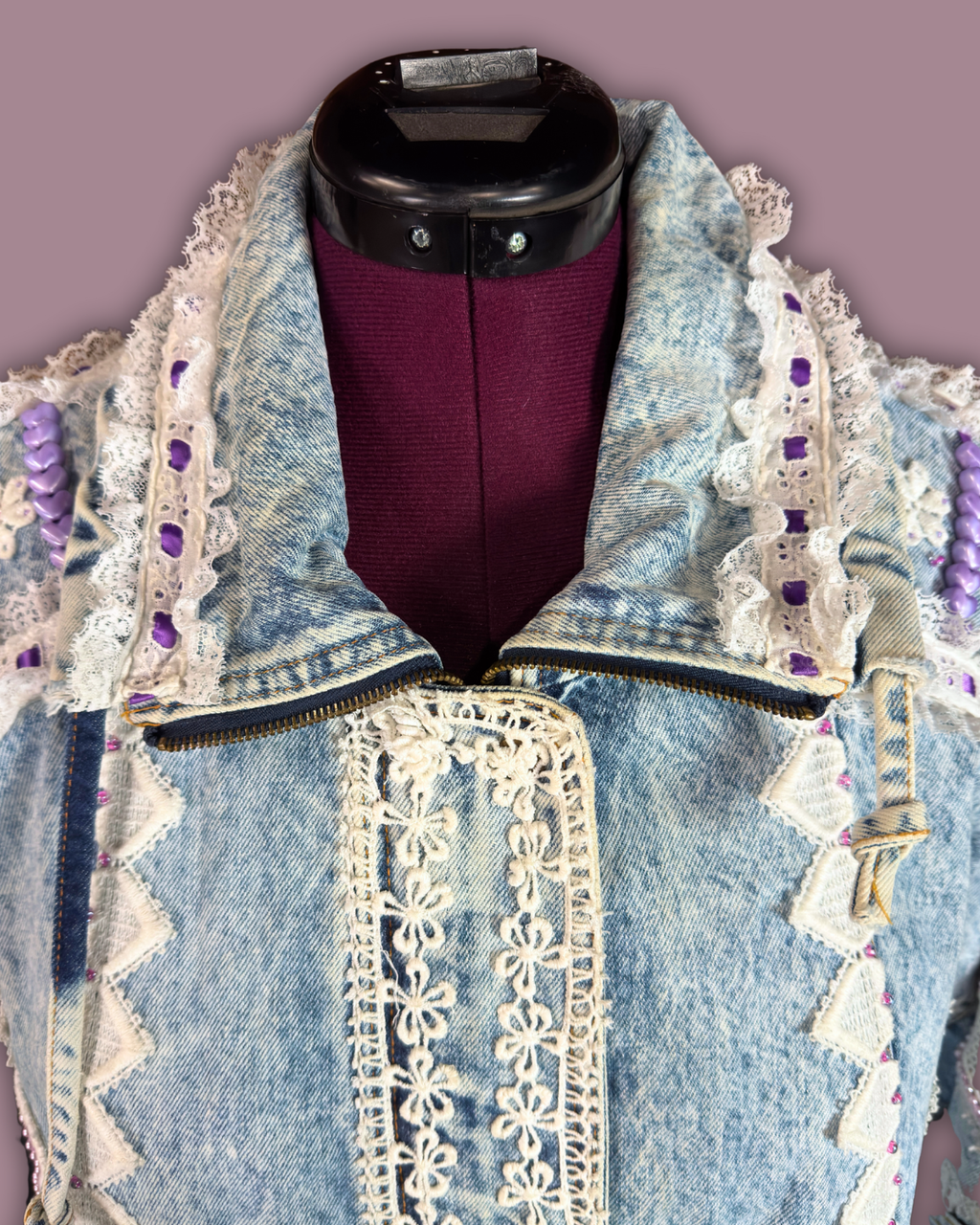 Deb Acid Wash Embelleshed Denim Jacket