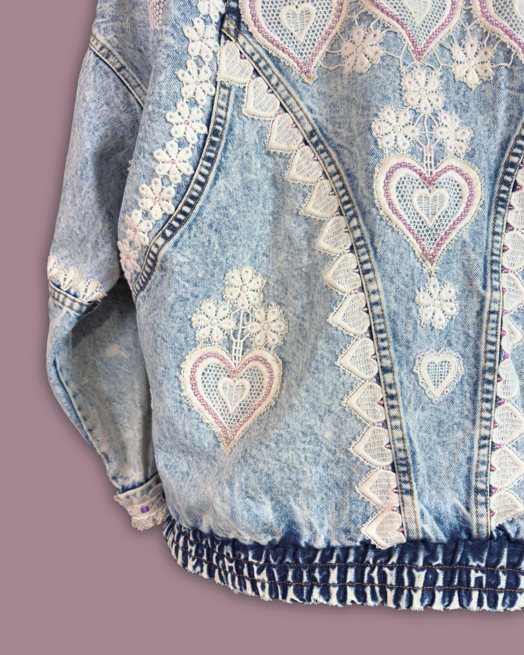 Deb Acid Wash Embelleshed Denim Jacket