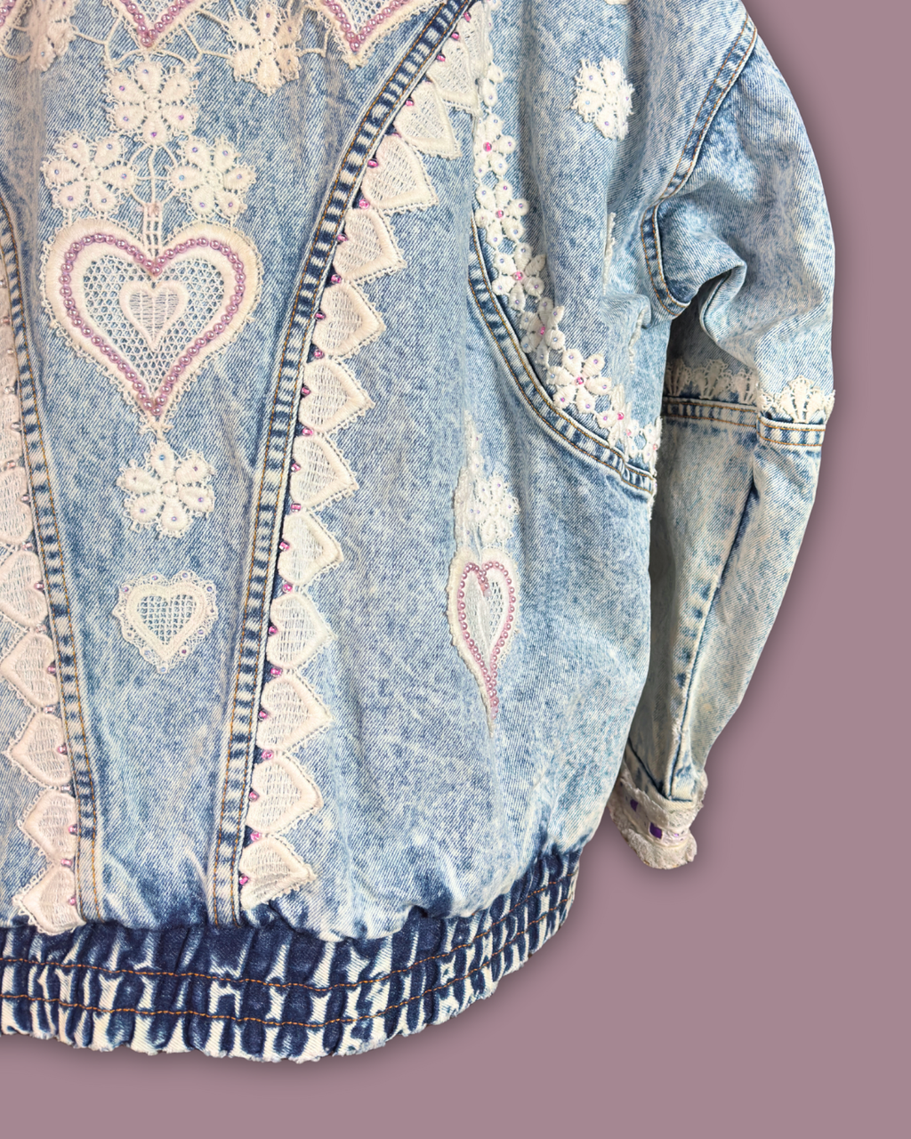Deb Acid Wash Embelleshed Denim Jacket