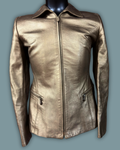 Wathne Gold Leather Jacket