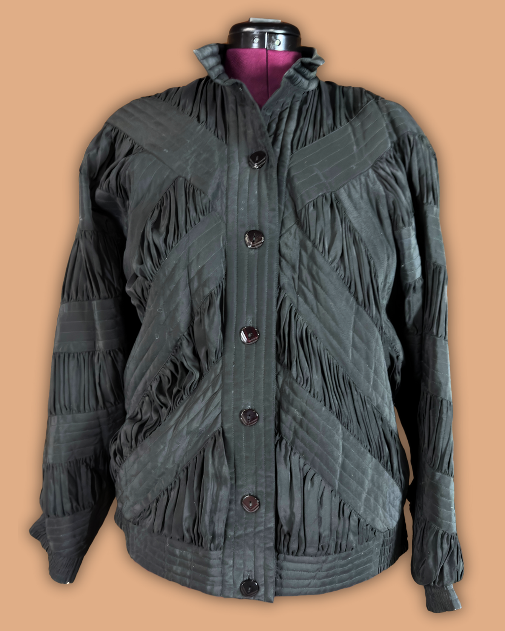 Perlita Black Button-up Jacket