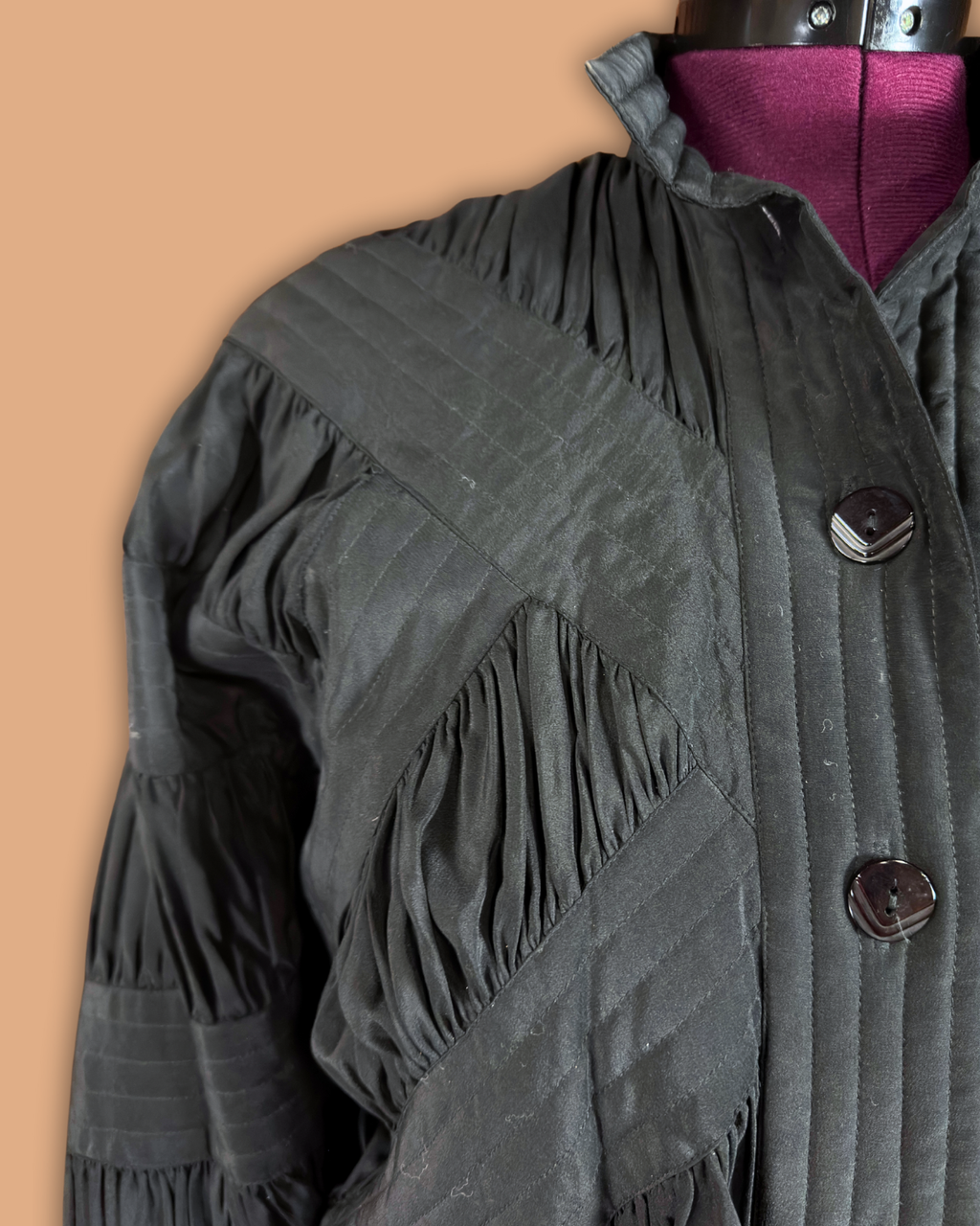 Perlita Black Button-up Jacket