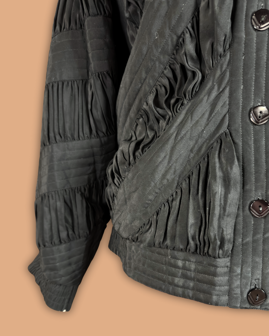 Perlita Black Button-up Jacket