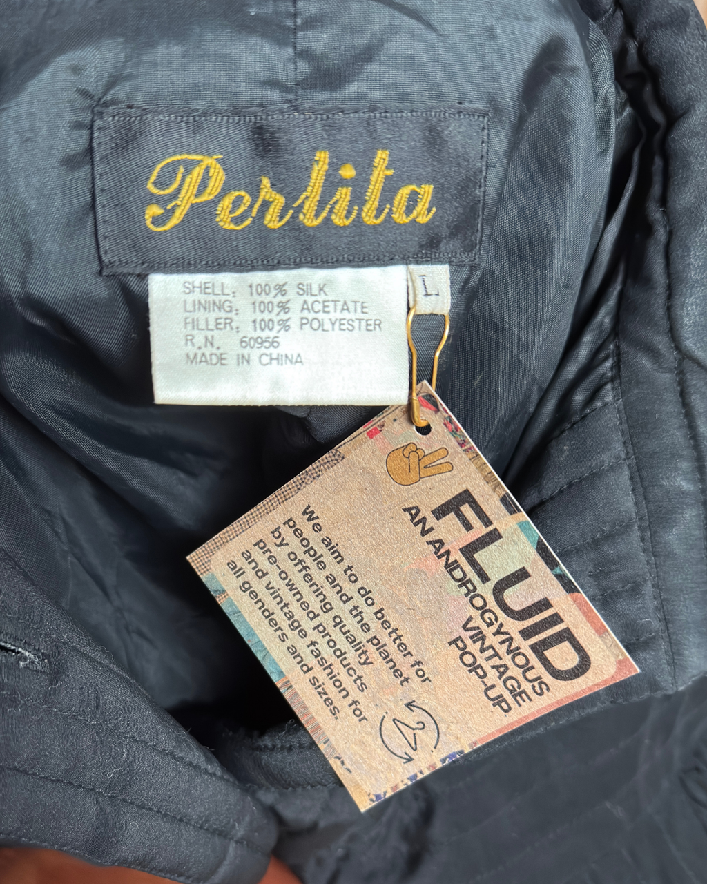 Perlita Black Button-up Jacket