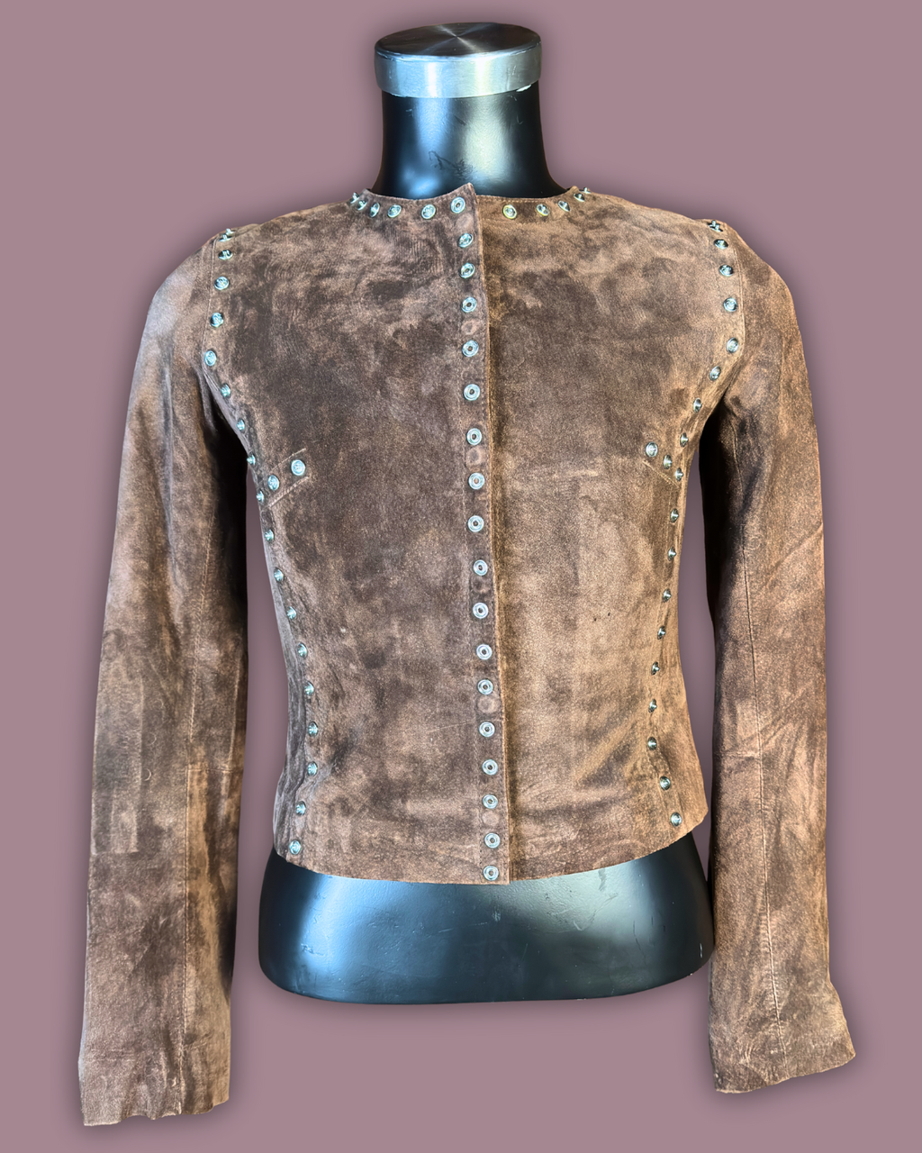 Cache Suede Buttoned Jacket