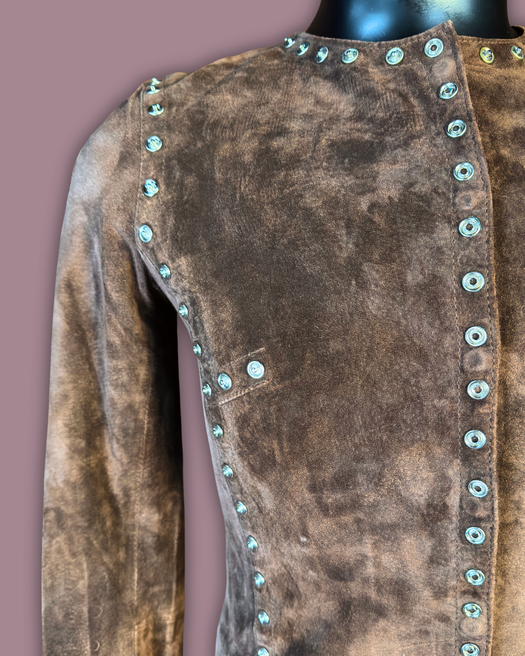 Cache Suede Buttoned Jacket