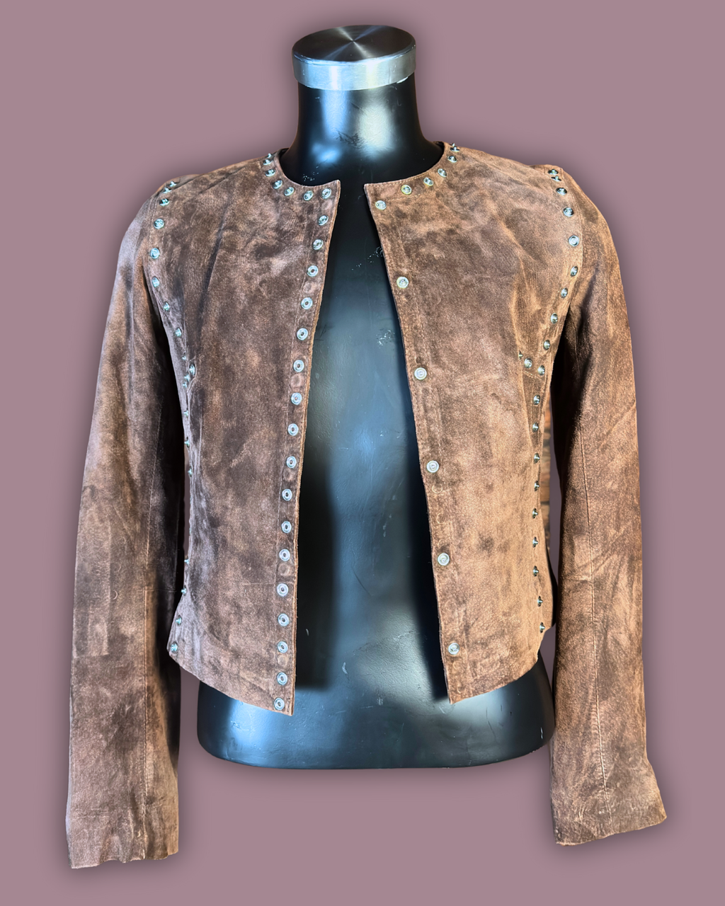 Cache Suede Buttoned Jacket