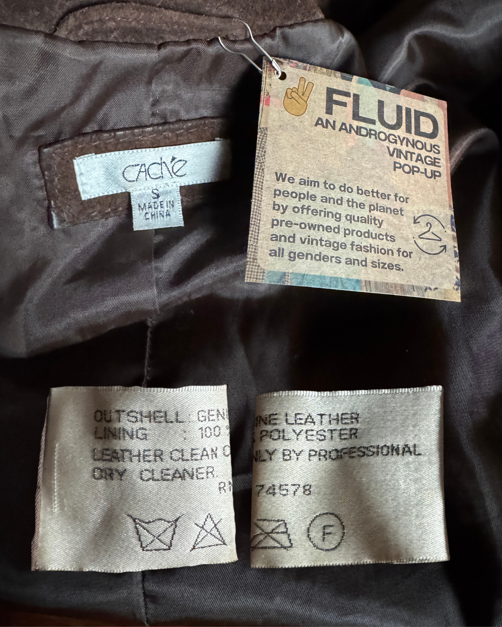 Cache Suede Buttoned Jacket
