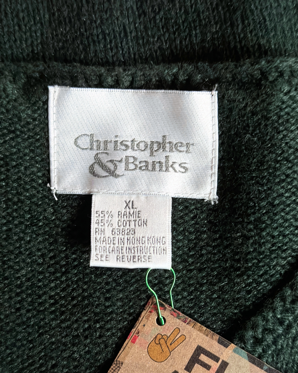 Christopher & Banks Green Sweater Vest