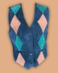Learsi Leather Argyle Vest