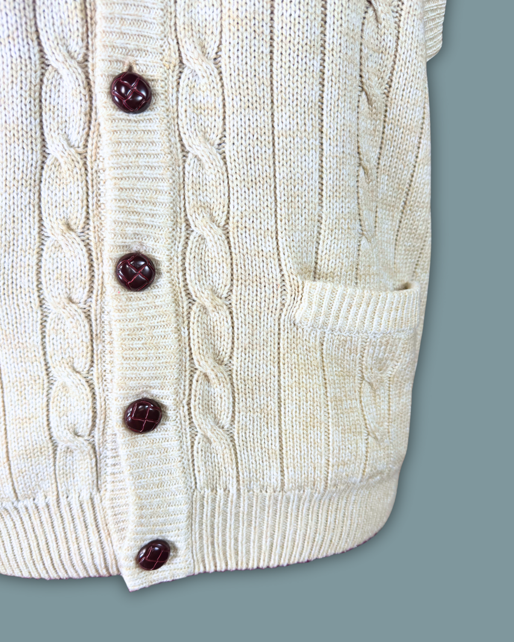 Towncraft Cream Knit Vest
