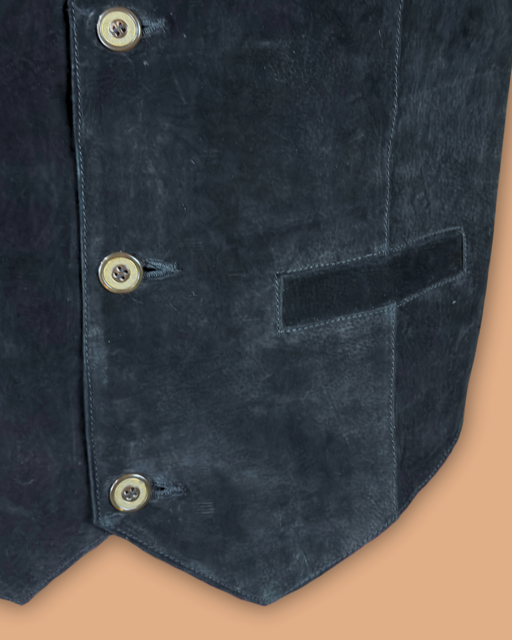 New Terrain Black Suede Vest