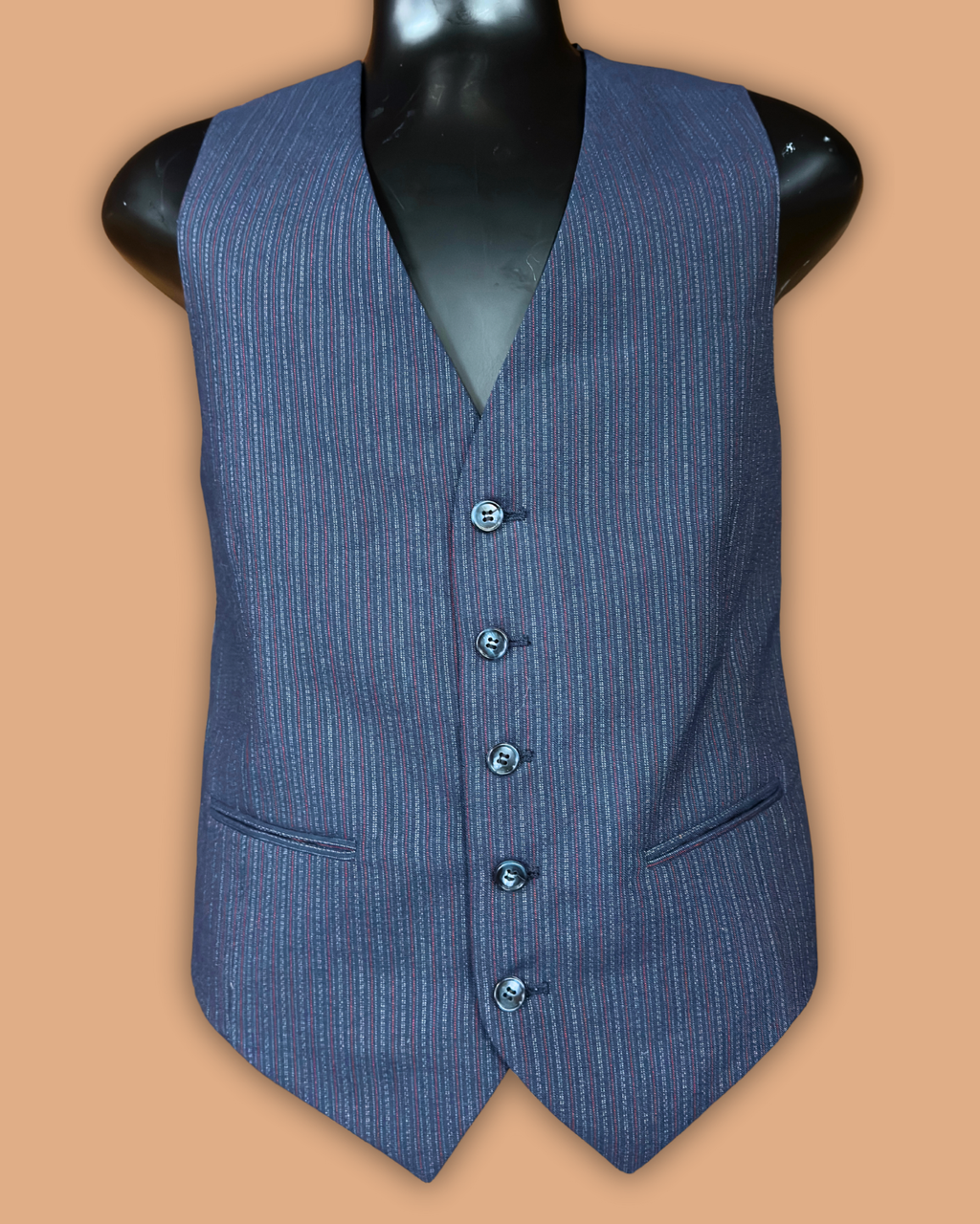 Yves Saint Laurent Wool Striped Vest