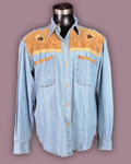 SAP MAN Denim & Leather Shirt
