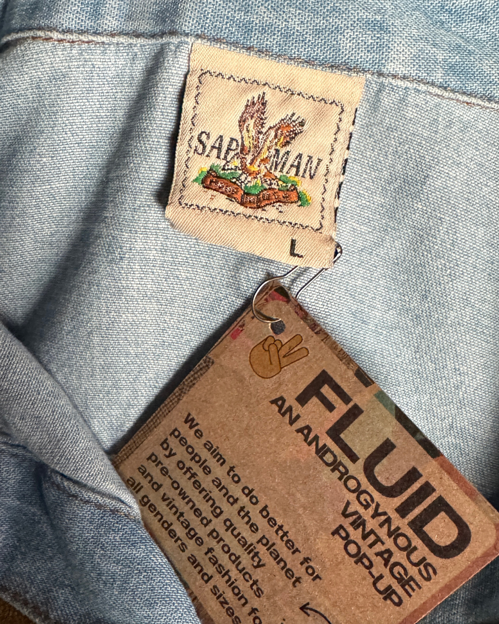 SAP MAN Denim & Leather Shirt