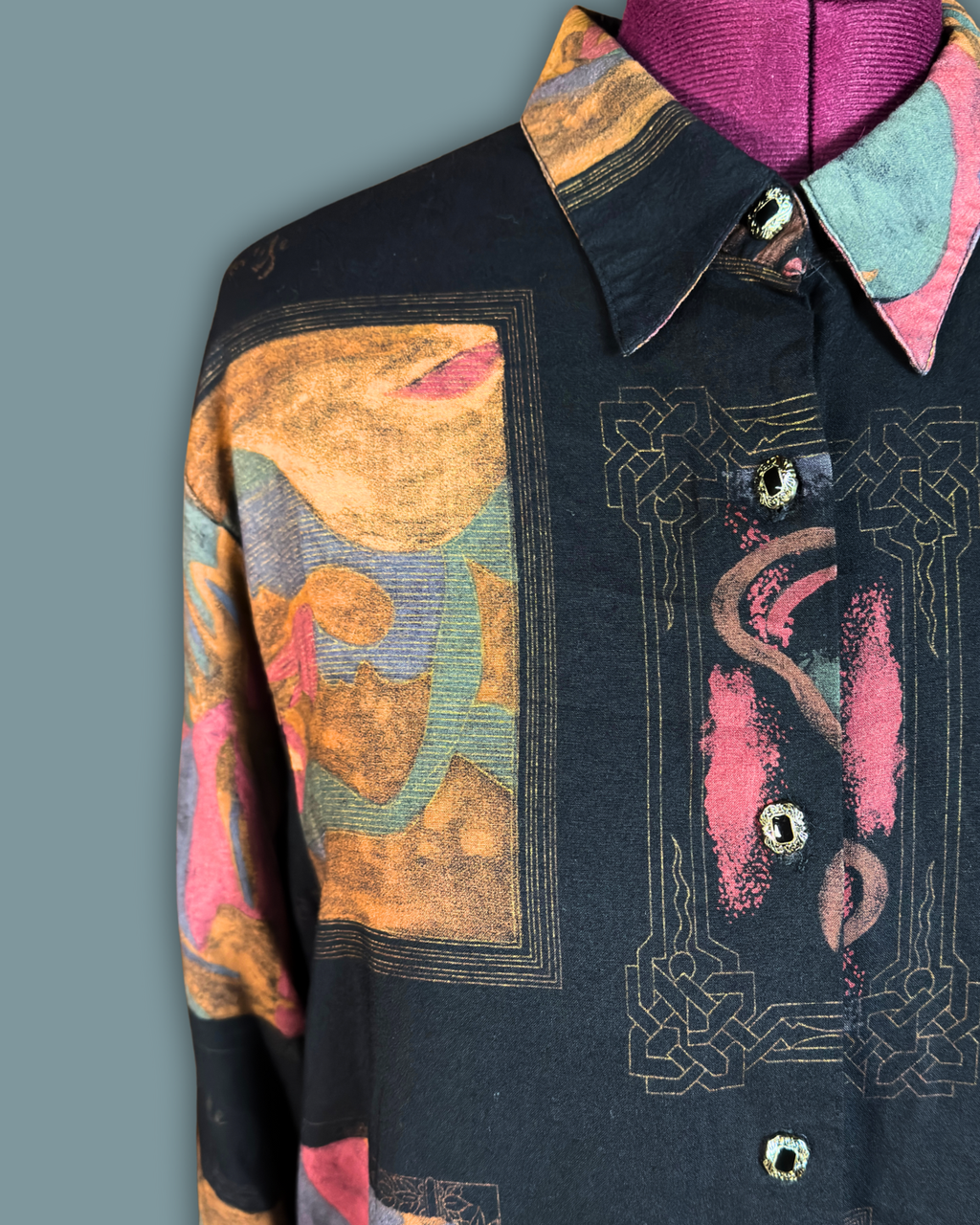 Très Paquette Black Artistic Shirt