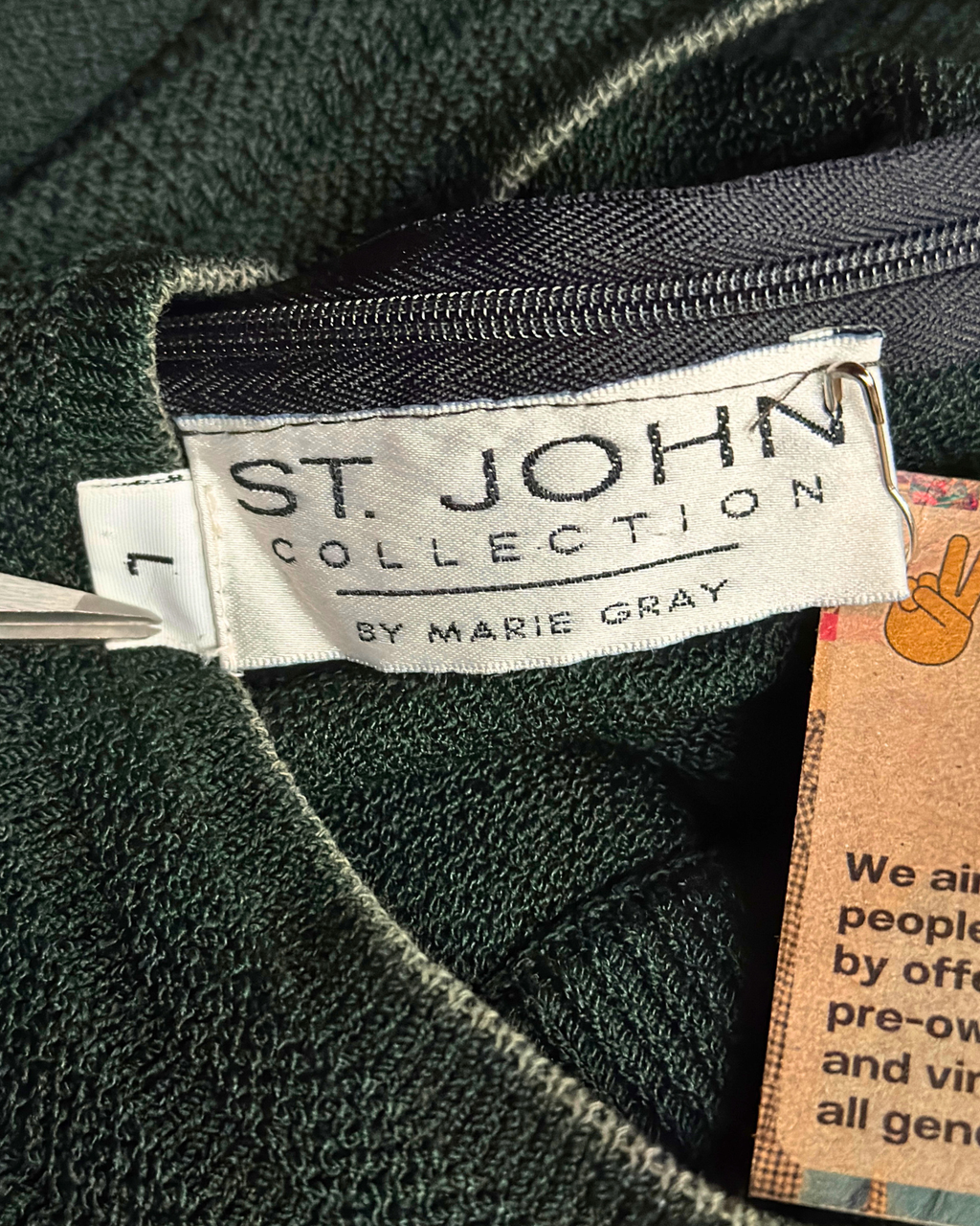 St. John Collection by Marie Gray Evergreen Mockneck Tank